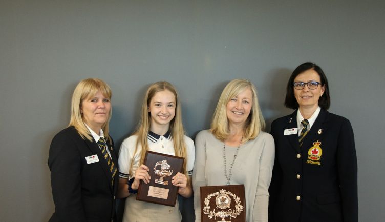 Rayne P. '25 receives honourable recognition by the Royal Canadian Legion 