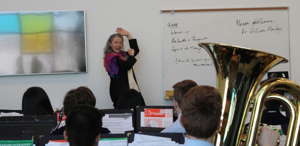 Middle School bands prepare for Alberta International Band Festival with guest conductor, Dr. Gillian MacKay