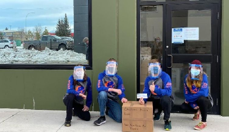 Owen P. '23 donates face shield proceeds to Okotoks Food bank 