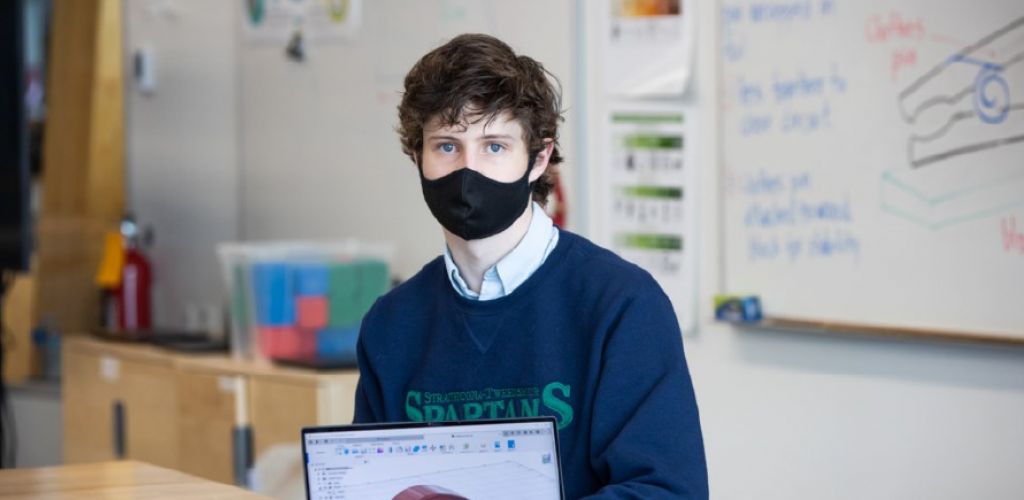 Michael S. '21 designs car stick shift profiled by the Alberta Arthritis Society